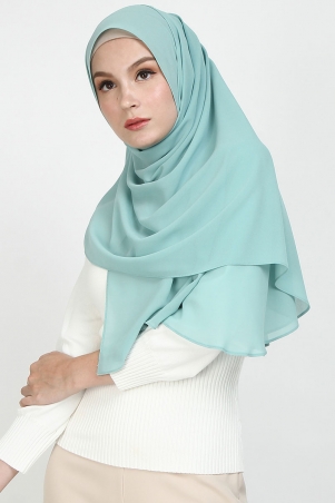 Aida Chiffon Tudung Headscarf - Agate Green
