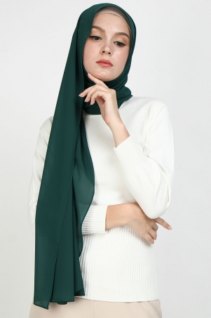 Aida Chiffon Tudung Headscarf - Bistro Green