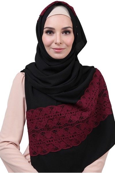 Lenia Lace Rectangle Headscarf