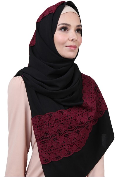 Lenia Lace Rectangle Headscarf