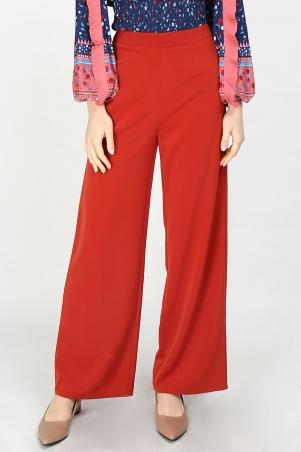 Quinby Wide Legged Pants - Brick