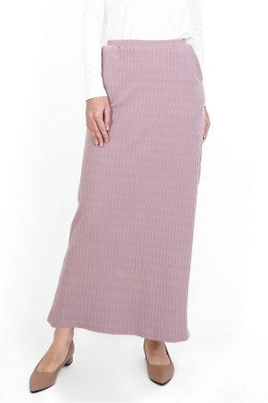 Cidona Ribbed Knit Skirt - Dusty Lavender