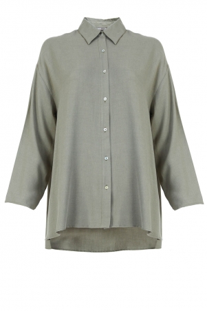 Cairo Front Button Shirt - Heather Olive
