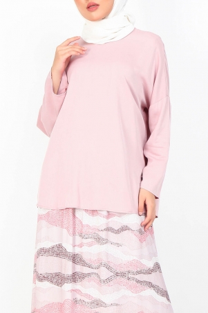 Ramisha Back Button Opening Blouse - Dusty Pink