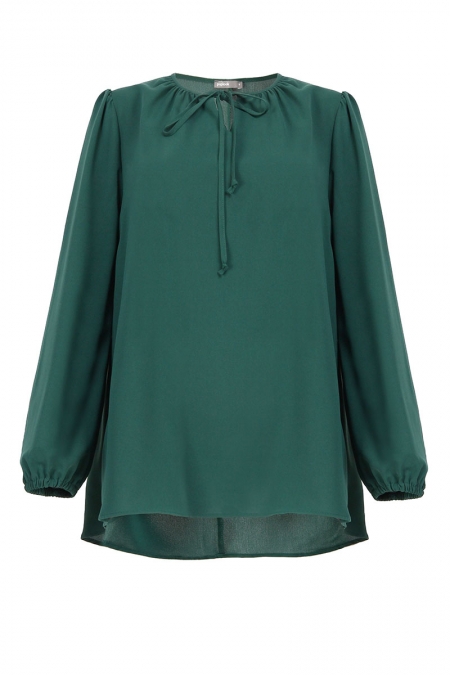 Channing Flared Blouse - Posy Green