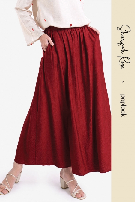 Janeva A-line Skirt - Scarlet Red