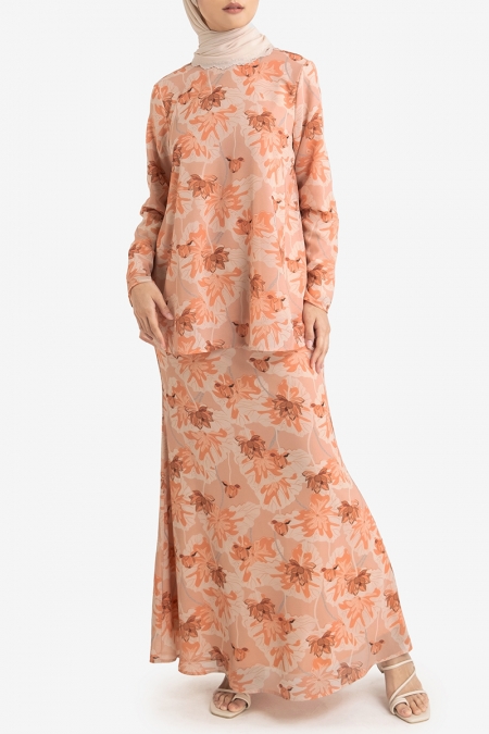Mawiza Blouse & Skirt - Coral/Pumpkin Floral